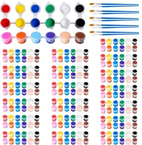 Phinoya 760754437803 30 Pack Mini Acrylic Paint Set 12 Color 0.2 Fl Oz Of 420