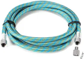 18-0011us Pinkiou Airbrush Hose 6 Feet Nylon Braided Air Brush With Silver Blue