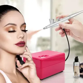 Sp16mr3 Pinkiou Airbrush Makeup Set Air Brush Kit For Face Paint With Mini Compressor #2