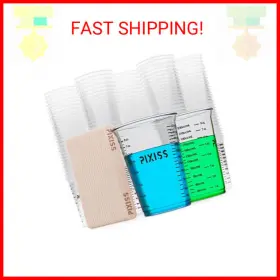 Pixiss 313106380304 Disposable Epoxy Resin Mixing Cups With Measurements 50-pack Cup