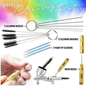 Pixiss 810008423073 Airbrush Cleaning Kit - Clean Pot Glass Jar With Holder 5p #3