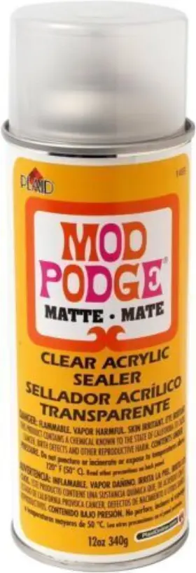 1469 Plaid Enterprises Mod Podge 469 Matte Clear Acrylic Sealer 12 Ounce/340g Can
