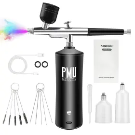 Pmubeauty 715748675969 Airbrush Kit With Compressor Cordless High-pressure Auto Start Air Brush Gun