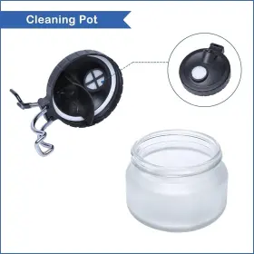 10ua07711 Podoy Airbrush Cleaning Kit Spray Wash Pot Stabilizer Jar Bottles Holder #3
