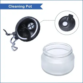 Podoy 445013472483 Airbrush Cleaning Kit Spray Wash Pot Stabilizer Jar Bottles Holder With #3