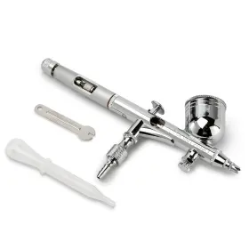 Air-gun-406 Point Zero Dual-action 9cc Gravity-feed Airbrush Set With Mac Valve - .2mm Nozzle #3