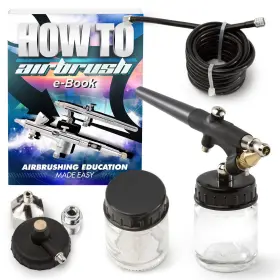 Pointzero 609728824525 Single-action 22cc Siphon-feed Airbrush Set - .8mm Nozzle