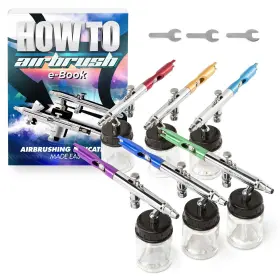 Pz-12xs Pointzero 609728824594 Dual-action Six Airbrush Set With Carry Case