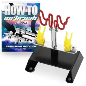 Pointzero 609728824624 Four Station Airbrush Tabletop Stand Holder