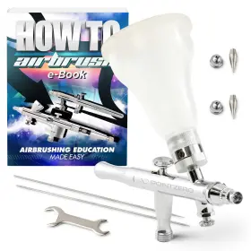 Pointzero 609728831660 Dual-action 4-color Changing Airbrush Set With Mac Valve - 3 Tip .3mm .5mm