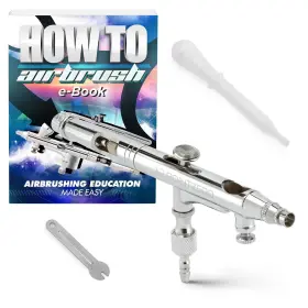 Pointzero 609728831677 Dual-action .5cc Gravity-feed Airbrush Set With Mac Valve - .2mm Nozzle