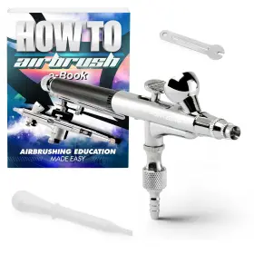 Pointzero 609728831684 Dual-action 2cc Gravity-feed Airbrush Set With .2mm Nozzle