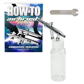 Pointzero 609728831691 Single-action 4oz Siphon-feed Airbrush Set - .3mm Nozzle