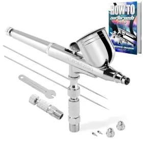 Air-gun-260xs Pointzero Dual-action 7cc Gravity-feed Airbrush 3 Tip Set .2mm .3mm .5mm