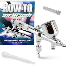 Air-pz-406 Pointzero Dual-action 9cc Gravity-feed Airbrush Set With Mac Valve - .2mm Nozzle