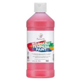 Positive Art 840309611619 Washable Paint For Kids 16 Oz Bottle Fl Pack Of 1 Red