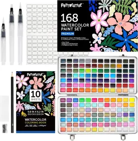 Pott-168 Pottreative 168 Colors Watercolor Paint Set - Vibrant Count Pack Of 1