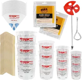 Pouring Masters 848849084719 Ultimate Paint Mixing Cup Kit - 12 Plastic Graduated Cups Clear