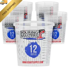 Pouring Masters 848849085754 12 Ounce 350ml Graduated Plastic 12-ounce - Cup Clear