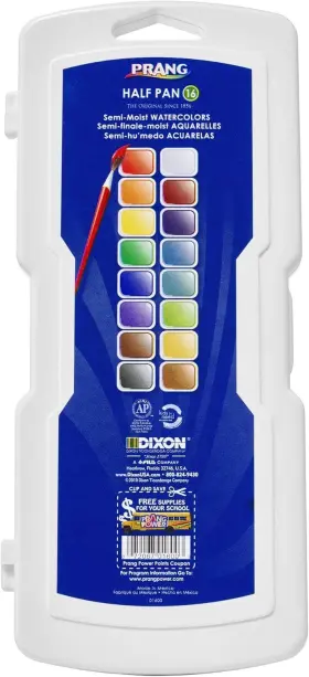 Prang 072067160003 Half Pan Watercolor Paint Set With 1 Count Pack Of Assorted Colors #2