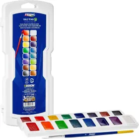 Prang 072067160003 Half Pan Watercolor Paint Set With 1 Count Pack Of Assorted Colors