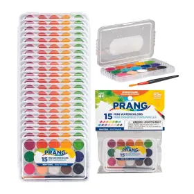 14699 Prang Mini Watercolor Paint Sets Bulk 0.01 Ounce Pack Of 24 Multicolored