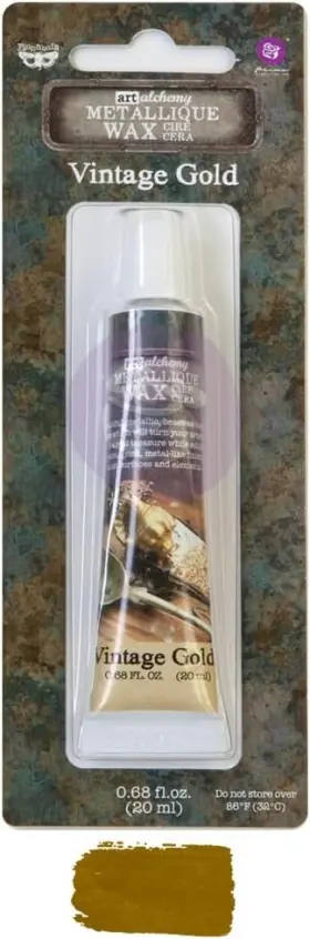 Prima Marketing Inc 655350963958 Art Alchemy-metallique Wax-vintage Gold 0.68 Fl Oz Pack Of