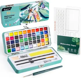 3866 Prudiut Watercolor Paint Set 50 Colors 1 Count Pack Of Multicolor
