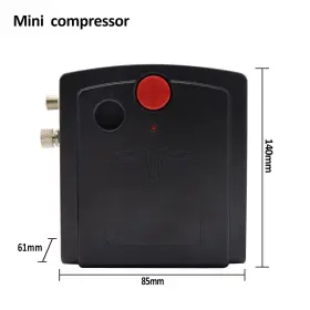 Psipro 749212925564 Mini Airbrush Kit Black Dual-action Air Brush Gravity Feed Fo #2