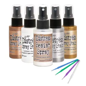 4422dist24 Purple Turtle Products Ranger Tim Holtz Bundle Metallics Distress Spray Stains And Multicolor