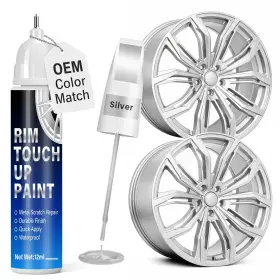 Qnofuit Tybqb-06 Silver Rim Touch Up Paint 2-in-1 Brush And Tip 0.4 Fl Oz - Universal R