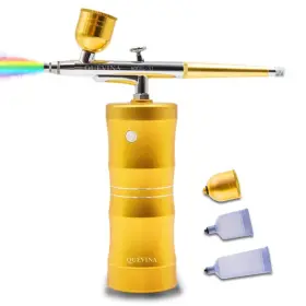 Qu Vina 782913715027 Quevina Cordless Airbrush Kit Mini Compressor Handheld Portable Ai