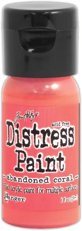 Tdf50186 Ranger Distress Paint Flip Cap 1 Oz Ounce Abandoned Coral