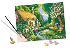 20154 Ravensburger Creart River Cottage Paint 17.1 Inch X 13.2 1.6 Multi-colored