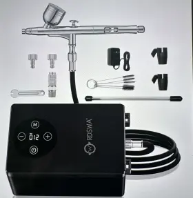 Af-700 Rdswa Airbrush Kit With Quiet Air Compressor 51psi Dual Action 0.3 Nozzle