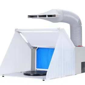 Rengue 977655663697 Airbrush Spray Booth - Portable Paint With Dual Fan Led Lights Airbru