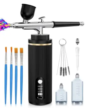 Rexley 717331703059 Airbrush Kit With Compressor For Nails Rechargeable H