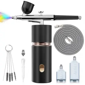 Rexley 770807692219 Airbrush For Nails Kit 36 Psi High Pressure Cordless Air Brush Set