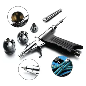 Rj-global 756166986374 Double Action Airbrush Kit Trigger Air Brush Spray With 0.3 0.2 0.5mm Need #2
