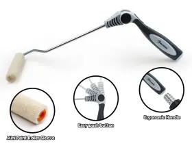 60255 Rollingdog Mini Roller - 4inch Extender Multi Angle Long Handle With Velour P #2