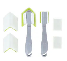 90197 Rollingdog Paint Pad Set - 6pc Corner Painting Tool Trim Edger Wit