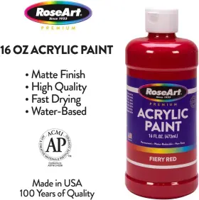 83016-12 Roseart Acrylic Paint Set Of 12 Vibrant 16 Fl Oz Pack Multi #2