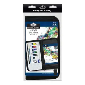 Royal & Langnickel 090672276346 Keep Nft Carry Artist Set Acrylic Paint 19 Piece Assorted