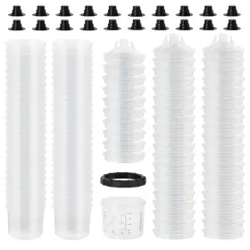 Cup01 Rvgive Disposable Paint Spray Gun Cups Liners And Lid System 6 Ounce 200ml Kit Wit