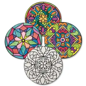 Ps1400 S&s Worldwide Velvet Art Mandalas To Color 40 Count Pack Of 1 Multi-color
