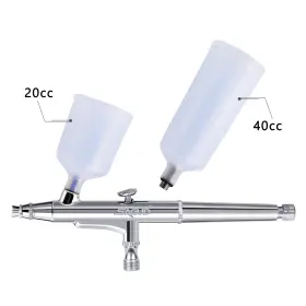 Sagud 761312325013 Airbrush Kit 0.3mm Dual-action Air Brush Gun With 20cc And 40 Cc Plastic Flui #3