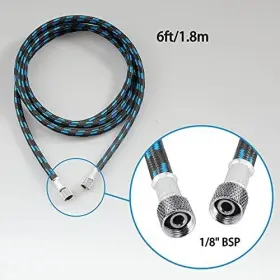 Sagud 781509454050 Airbrush Hose 6 Foot Nylon Braided Air With 1/8 Inch Size On Both End And Ad #3
