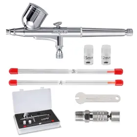 Sd-130s Sagud Airbrush Kit 0.3mm Dual-action Air Brush Gun With Extra 0.2mm And 0.5mm N