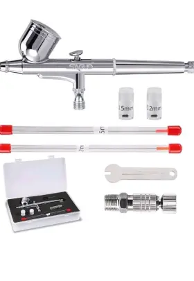 Sd-180s Sagud Airbrush Kit 0.3mm Dual-action Air Brush Gun With Extra 0.2mm And 0.5mm