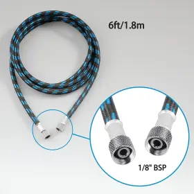 Sd-2454 Sagud Airbrush Hose 6 Foot Nylon Braided Air With 1/8 Inch Size On Both End And #3